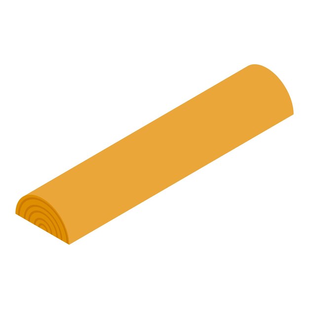 Icono de registro de madera contrachapada Isométrico de icono de vector de registro de madera contrachapada para diseño web aislado sobre fondo blanco