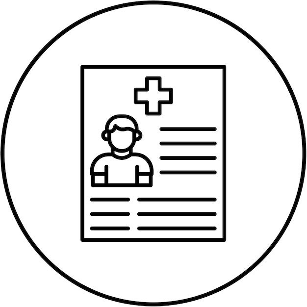 Icono de registro médico