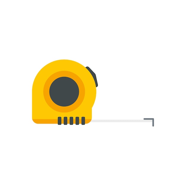 Icono de regla de carpintero Ilustración plana del icono de vector de regla de carpintero aislado sobre fondo blanco