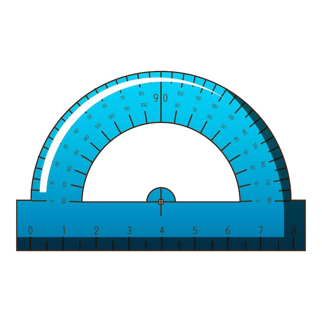 Vector icono de regla matemática ilustración de dibujos animados de icono de vector de regla matemática para web