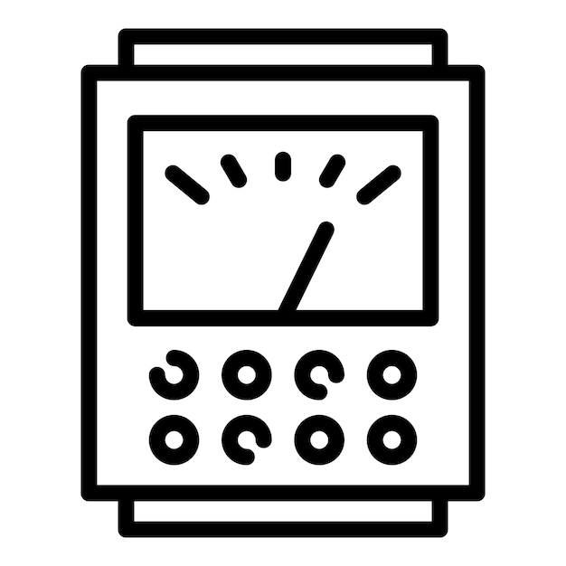 Icono del regulador de voltaje del equipo Icono de vector del regulador de voltaje del equipo de esquema para diseño web aislado sobre fondo blanco