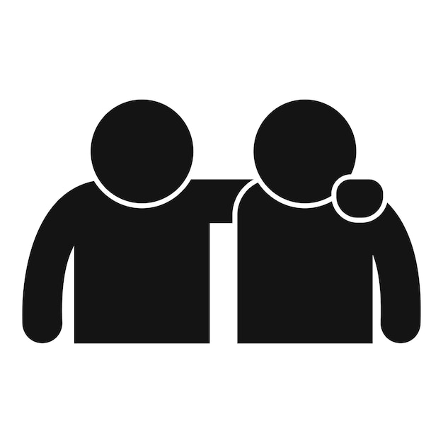 El icono de la relación de cuidado es un vector simple de ayuda para el trabajo empresarial