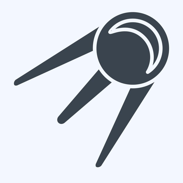 Icono relacionado con el símbolo de satélite estilo glifo diseño simple editable
