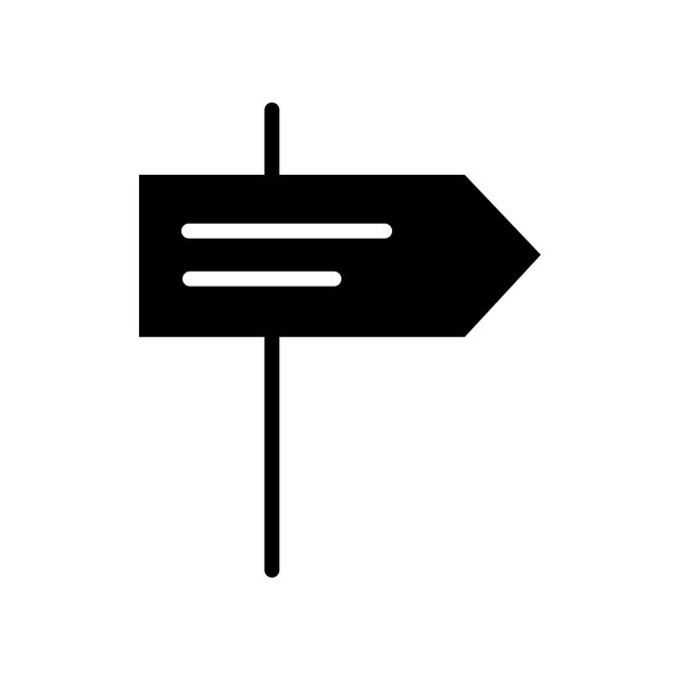 Icono de relleno de carteles Símbolo Vector Icono de carteles de glifo negro