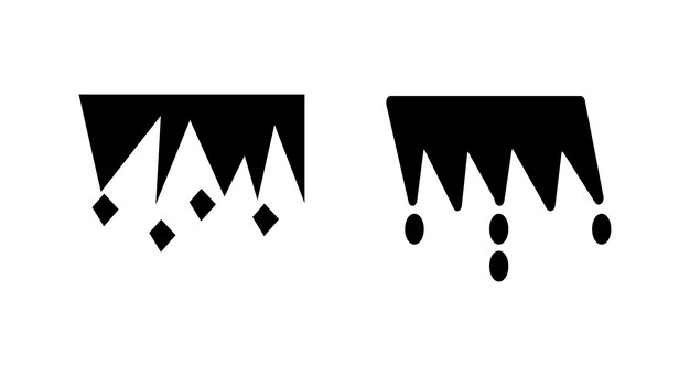 Icono de relleno de estalactita Símbolo Vector de glifo negro Icono de stalactita
