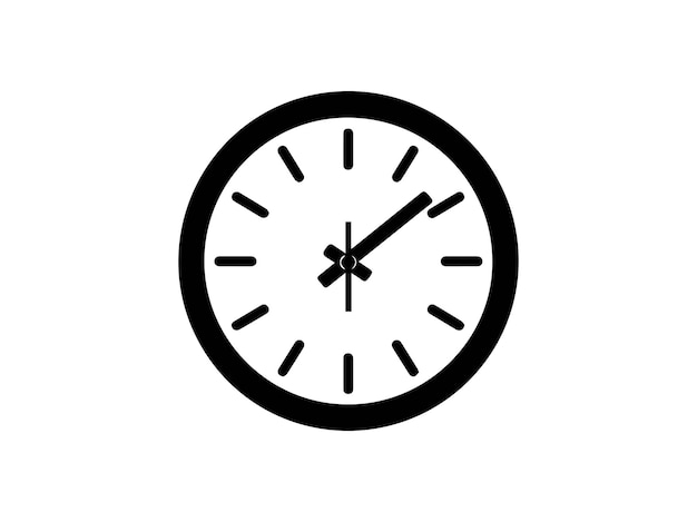 Icono del reloj aislado en fondo blanco Icono del tiempo Ilustración vectorial