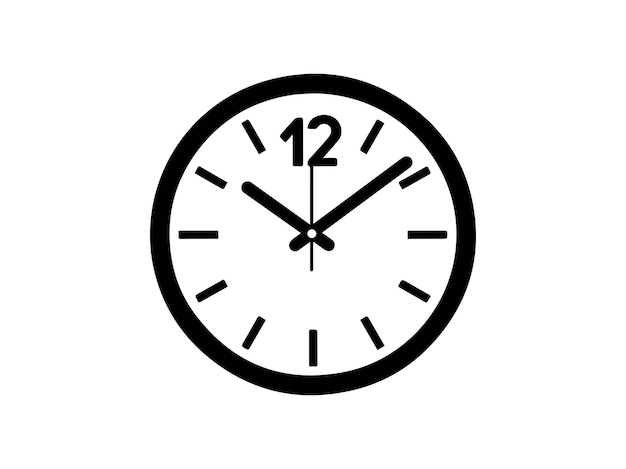 Icono del reloj aislado en fondo blanco Icono del tiempo Ilustración vectorial