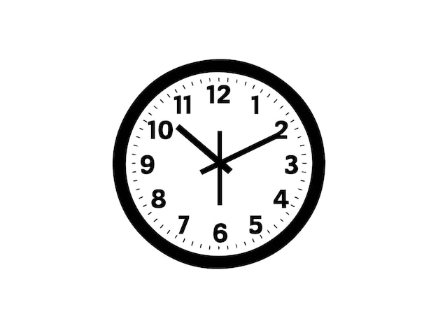 Icono del reloj aislado en fondo blanco Icono del tiempo Ilustración vectorial