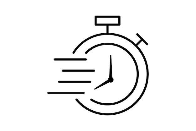 Ícono del reloj de alarma Símbolo de recordatorio Señal de hora