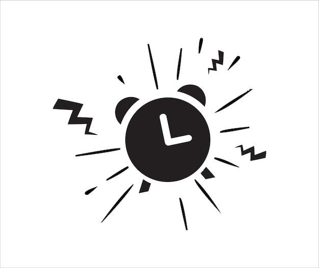 Vector icono de reloj de alarma