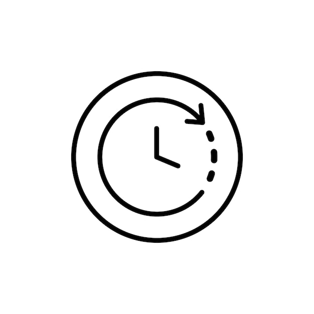 Icono de reloj analógico perfecto para el cronometraje y los horarios