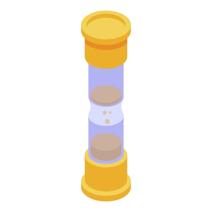 Vector icono de reloj de arena de búsqueda isométrico del icono de vector de reloj de arena de búsqueda para diseño web aislado sobre fondo blanco