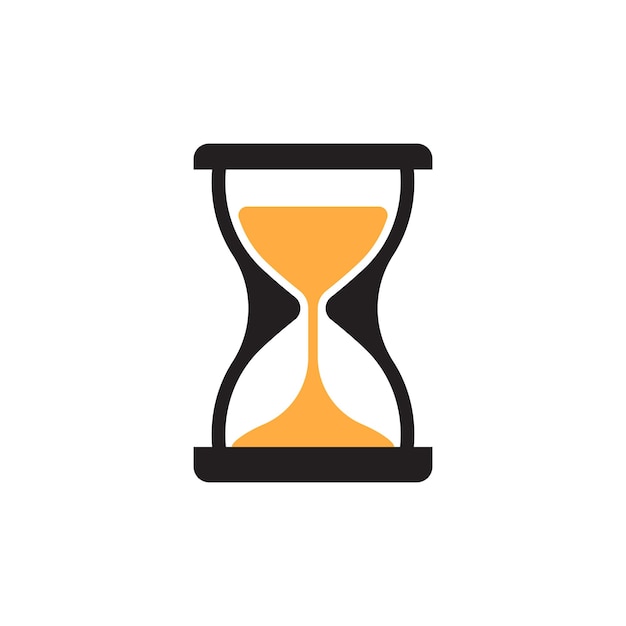 Icono de reloj de arena en estilo plano Ilustración vectorial de vidrio de arena en un fondo aislado Concepto comercial de letrero de reloj de arena
