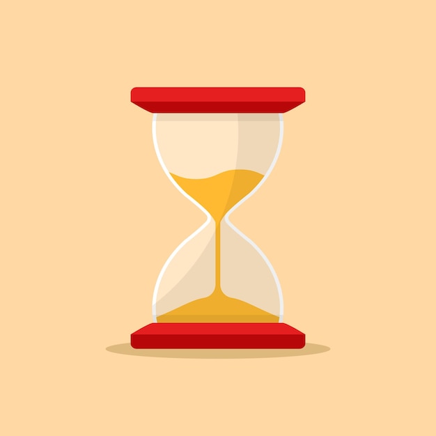 Icono de reloj de arena en estilo plano Ilustración vectorial de vidrio de arena en un fondo aislado Concepto comercial de letrero de reloj de arena