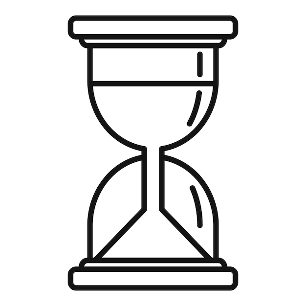 Icono de reloj de arena de hipnosis Icono de vector de reloj de arena de hipnosis de esquema para diseño web aislado sobre fondo blanco