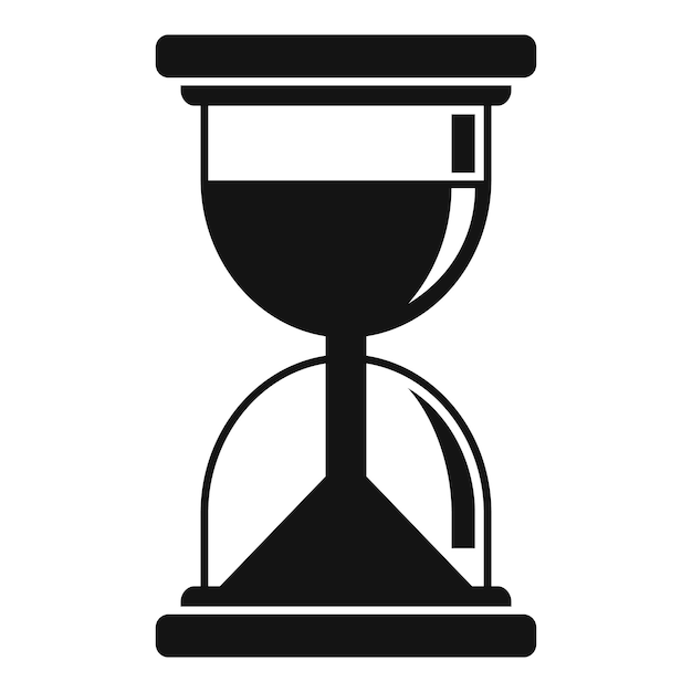 Icono de reloj de arena de hipnosis Ilustración simple del icono de vector de reloj de arena de hipnosis para diseño web aislado sobre fondo blanco