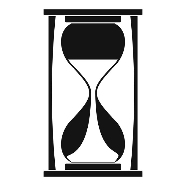 Vector icono de reloj de arena ilustración simple del icono de vector de reloj de arena para diseño web aislado sobre fondo blanco