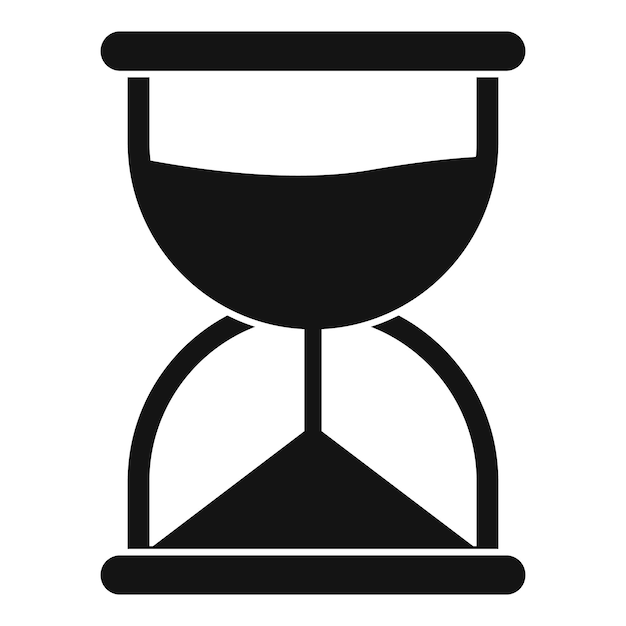 Icono de reloj de arena Ilustración simple del icono de vector de reloj de arena para diseño web aislado sobre fondo blanco