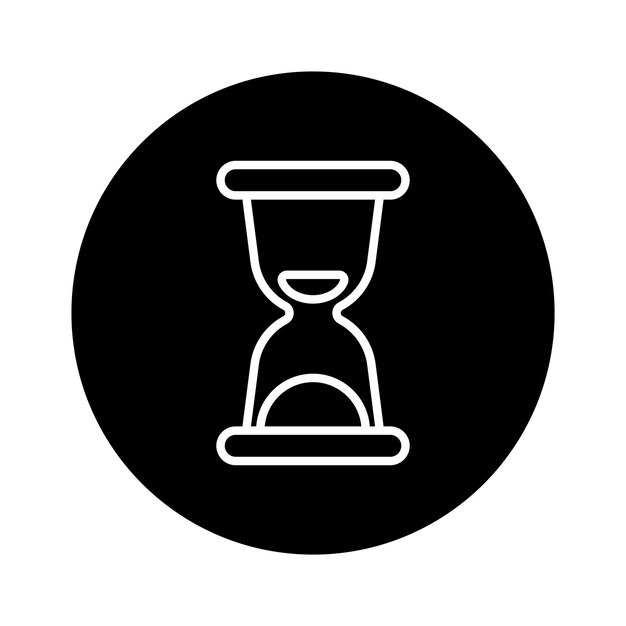 icono de reloj de arena plantilla vectorial ilustración diseño de logotipo