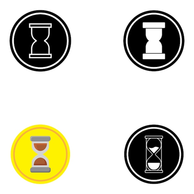 icono de reloj de arena plantilla vectorial ilustración diseño de logotipo