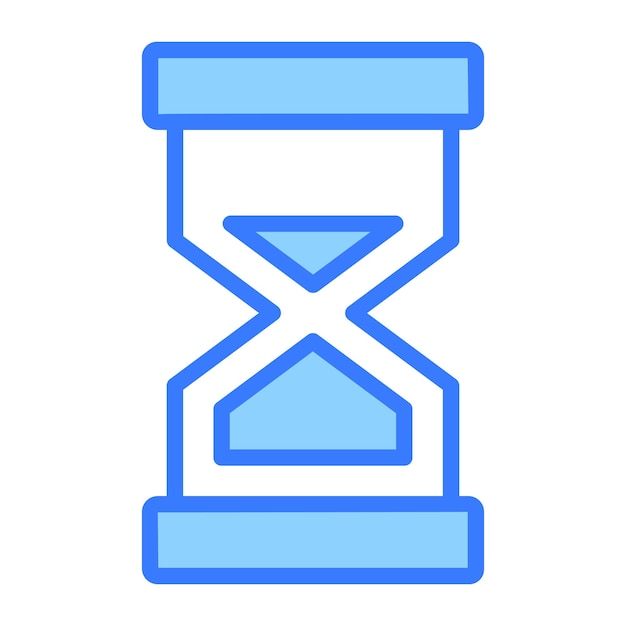 Un icono de reloj de arena en un vector personalizable de estilo plano moderno