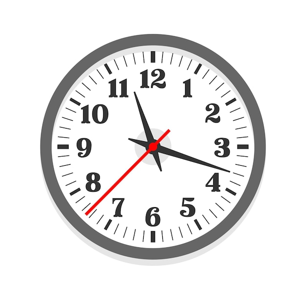 Icono de reloj blanco aislado