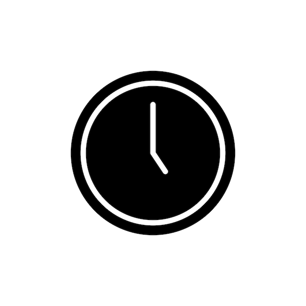 El icono del reloj cinco establecido 5 AM o Pm símbolo vectorial cinco pm signo de hora de oficina en estilo negro lleno y delineado