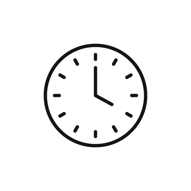 El icono del reloj cinco establecido 5 AM o Pm símbolo vectorial cinco pm signo de hora de oficina en estilo negro lleno y delineado