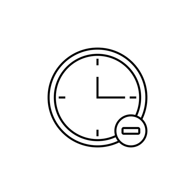 El icono del reloj El concepto de gestión del tiempo La ilustración vectorial se puede utilizar para el diseño del flujo de trabajo, etc.