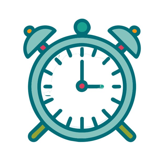 icono del reloj con contorno de colores