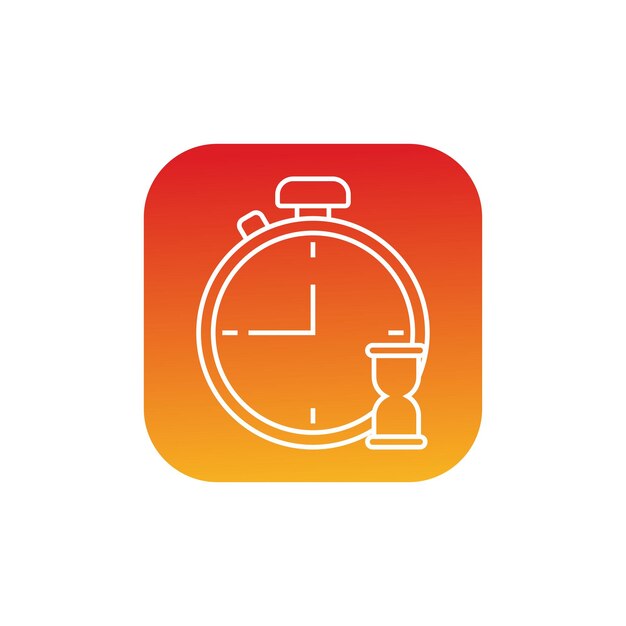 Icono de reloj degradado