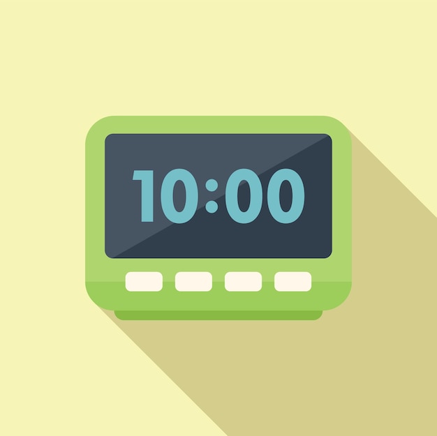 Icono de reloj despertador digital vector plano Tiempo flexible Gente ocupada