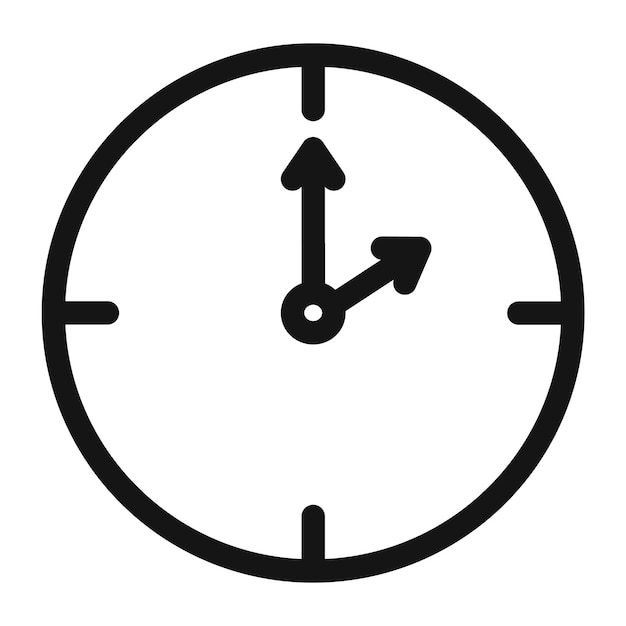 Icono del reloj dos para aplicaciones de gestión del tiempo