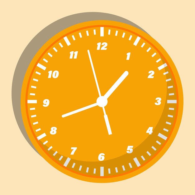 Icono de reloj en estilo moderno y plano aislado en el fondo. Símbolo de página de icono de reloj para el diseño de su sitio web