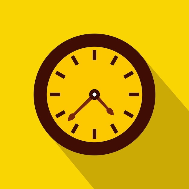 Icono de reloj en estilo plano para cualquier diseño