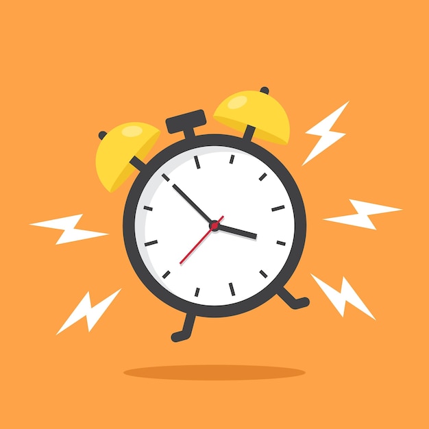 Icono de reloj en estilo plano Ilustración vectorial de reloj redondo en fondo aislado Concepto de negocio de señales de temporizador