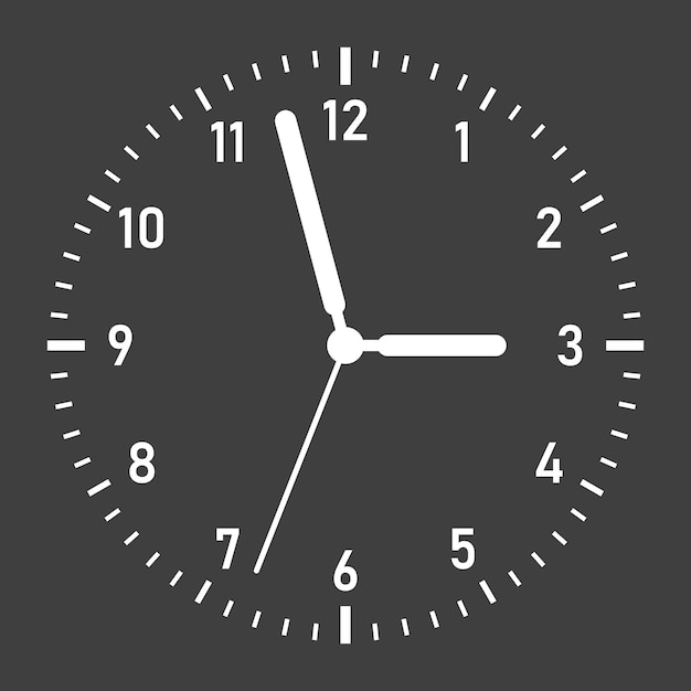 Icono de reloj en estilo plano Ilustración vectorial de reloj redondo en fondo aislado Concepto de negocio de señales de temporizador