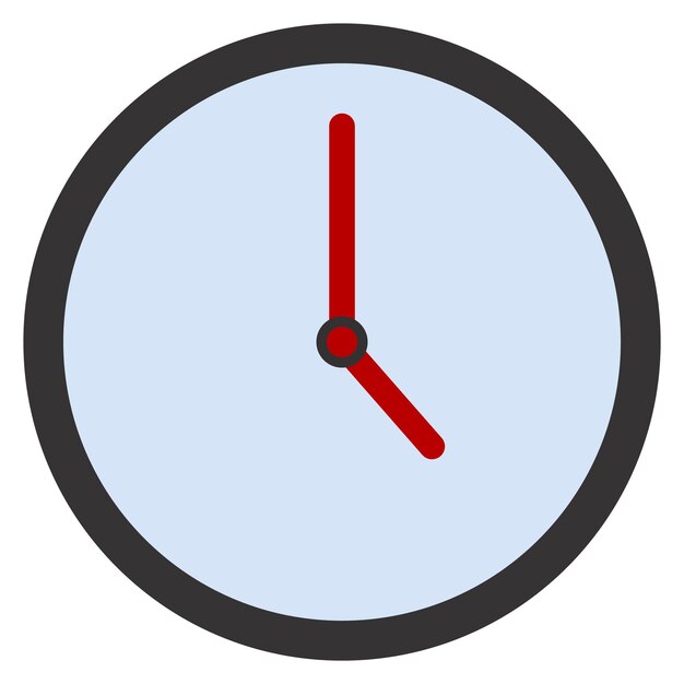 Icono de reloj en estilo plano de moda aislado en fondo blanco