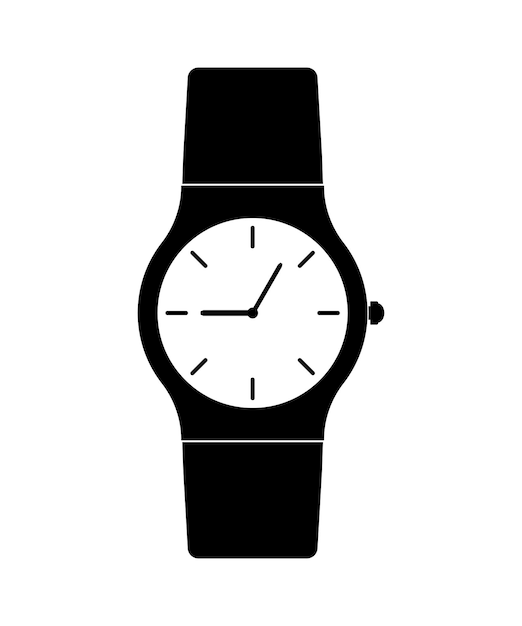 Icono de reloj en estilo plano Reloj de negocios Elemento de diseño vectorial