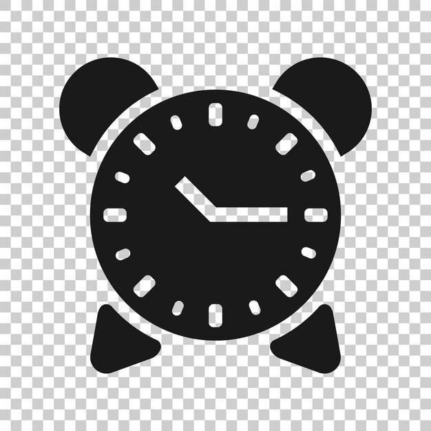 Icono del reloj en estilo plano Ver ilustración vectorial en fondo blanco aislado Concepto de negocio del temporizador