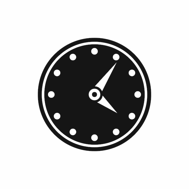 Icono de reloj en estilo simple para cualquier diseño