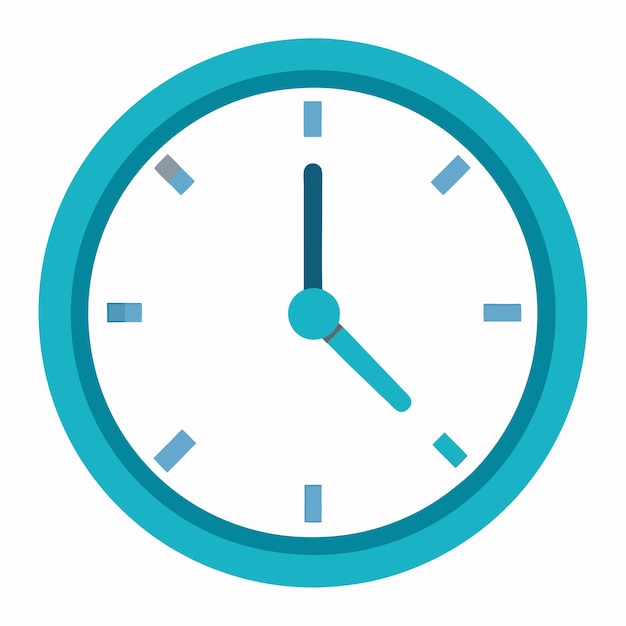 El icono del reloj en fondo blanco