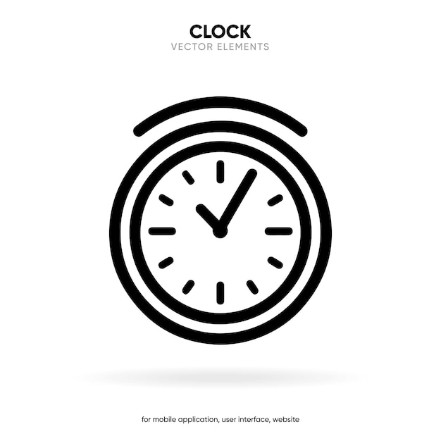 Vector icono de reloj y hora 3d para fecha hora era duración período intervalo hora minuto reloj cronometrador