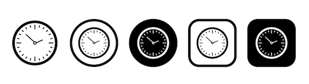 Icono del reloj Icono del tiempo Vector del símbolo del reloj Ilustración del vector