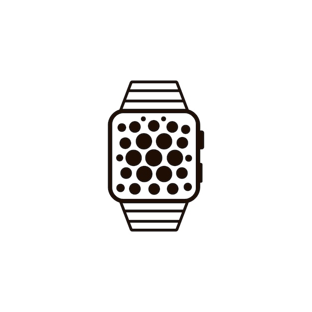 Icono de reloj inteligente aislado en fondo blanco Ilustración vectorial