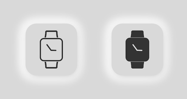 Icono de reloj inteligente Reloj de pulsera símbolo de ilustración vector de reloj de pulsera