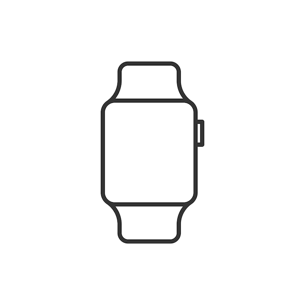 Icono de reloj inteligente Símbolo de gadget icono vectorial simple moderno para diseño de sitios web aplicación móvil ui