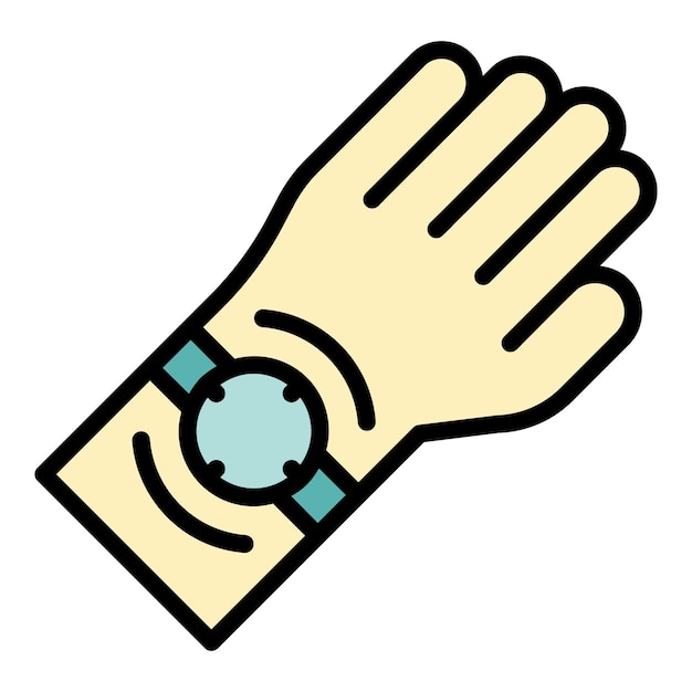 Icono de reloj de mano de trabajo tardío Contorno Icono de vector de reloj de mano de trabajo tardío para diseño web aislado en color plano de fondo blanco