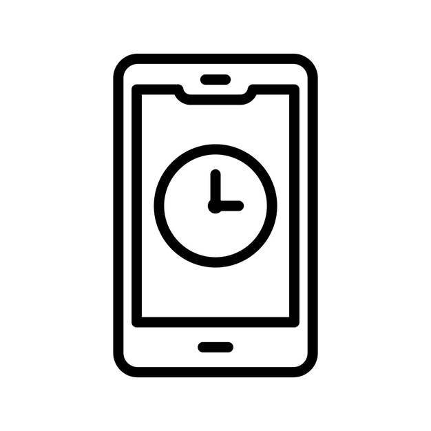 Vector icono del reloj del móvil