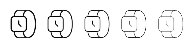 El icono del reloj de muñeca es el signo del logotipo vectorial